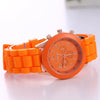 Women's Alloy And Silicone Leisure Style Round Dial Quartz Wristwatch