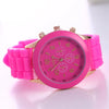 Women's Alloy And Silicone Leisure Style Round Dial Quartz Wristwatch