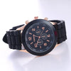 Women's Alloy And Silicone Leisure Style Round Dial Quartz Wristwatch
