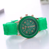 Women's Alloy And Silicone Leisure Style Round Dial Quartz Wristwatch