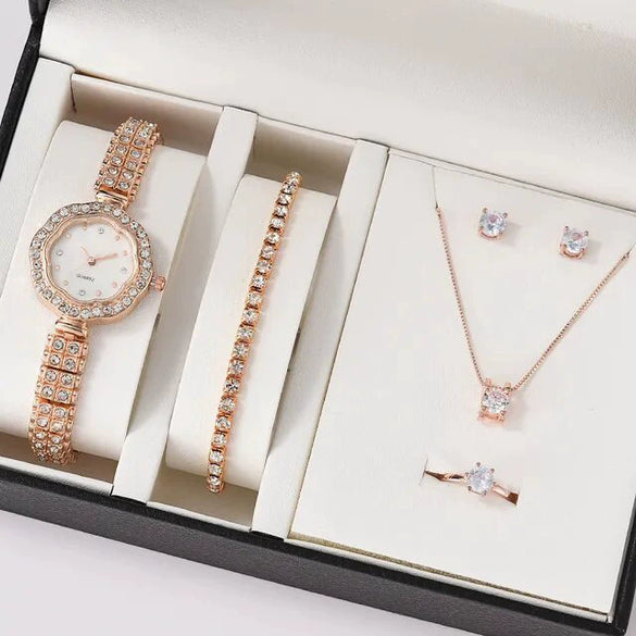 Women's Alloy And Stainless Steel Casual Fashion Rectangle Dial Quartz Watch