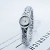 Women's Alloy And Stainless Steel Casual Quartz Watch With Round Dial And Spiral Crown