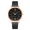 Women's Alloy And Stainless Steel Fashion Printed Round Dial Quartz Watch With Mesh Band