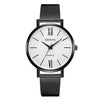 Women's Alloy And Stainless Steel Fashion Printed Round Dial Quartz Watch With Mesh Band