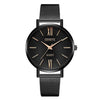 Women's Alloy And Stainless Steel Fashion Printed Round Dial Quartz Watch With Mesh Band