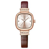 Women's Alloy And Stainless Steel Square Ultrathin Casual Quartz Watch With Mineral Reinforced Glass Mirror