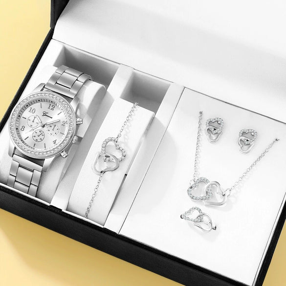 Women's Alloy And Titanium Alloy Casual Fashion Rectangle Dial Quartz Watch