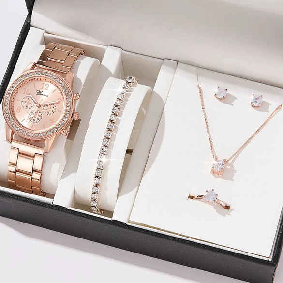 Women's Alloy And Titanium Alloy Casual Fashion Rectangle Dial Quartz Watch