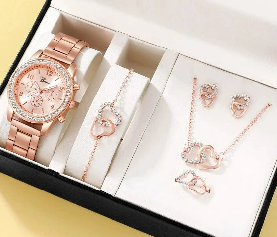 Women's Alloy And Titanium Alloy Casual Fashion Rectangle Dial Quartz Watch