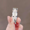 Women's Alloy Animal Kitten Three Dimensional Electroplated Brooch For Sweater And Suit