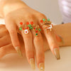 Women's Alloy Animal Pendant Ring With Festival Elements And Electroplating Design