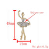 Women's Alloy Ballerina Brooch Pin With Diamond Embellished Cartoon Character Design Fashion Clothing Accessory