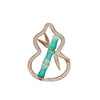 Women's Alloy Bamboo Gourd Flower Brooch With Electroplating Treatment Antique Elegant Style