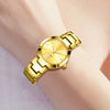 Women's Alloy Band Ordinary Glass Quartz Fashion Trend Round Dial Watch