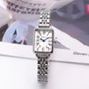 Women's Alloy Band Rectangle Dial Leisure Style Quartz Watch