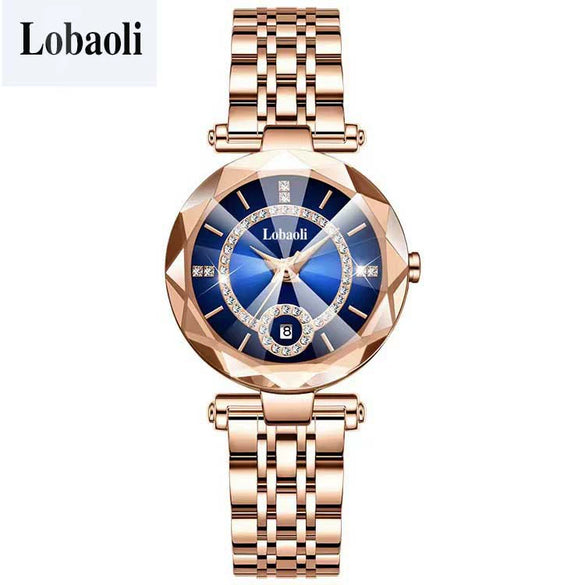 Women's Alloy Belt Fashion Retro Nonmechanical Watch With Round Dial And Imitation Leather Strap