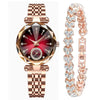 Women's Alloy Belt Fashion Retro Nonmechanical Watch With Round Dial And Imitation Leather Strap