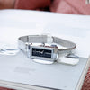 Women's Alloy Belt Rectangular Quartz Watch With Simple Elegant Style