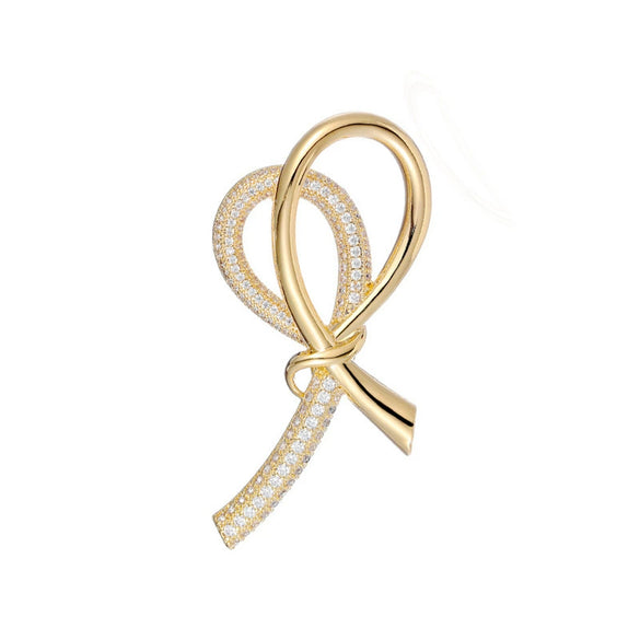 Women's Alloy Bow Brooch With Electroplating Design