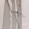 Women's Alloy Bowknot Pendant Necklace With Metal Chain And Irregular Tassel Collarbone Design Sweet And Cool Style