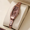 Women's Alloy Bracelet Quartz Watch With Round Dial And Horseshoe Buckle