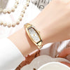 Women's Alloy Bracelet Quartz Watch With Round Dial And Horseshoe Buckle