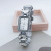 Women's Alloy Bracelet Quartz Watch With Square Dial And Fashion Style