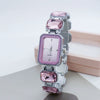 Women's Alloy Bracelet Quartz Watch With Square Dial And Fashion Style