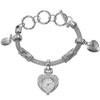 Women's Alloy Bracelet Watch With Heart Shape And Fashionable Style