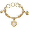 Women's Alloy Bracelet Watch With Heart Shape And Fashionable Style