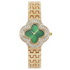 Women's Alloy Bracelet Watch With Rhombus Dial And Four Leaf Clover Design