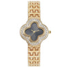 Women's Alloy Bracelet Watch With Rhombus Dial And Four Leaf Clover Design