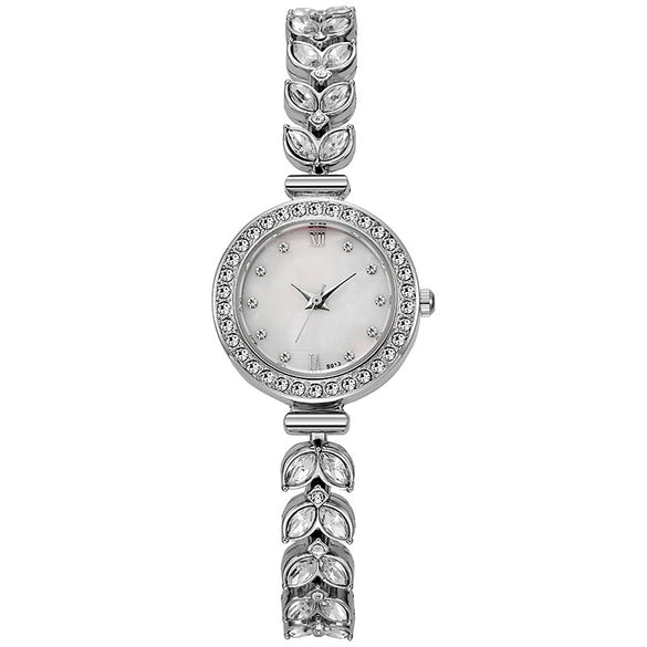 Women's Alloy Bracelet Watch With Stainless Steel Clasp And Round Dial Leisure Style