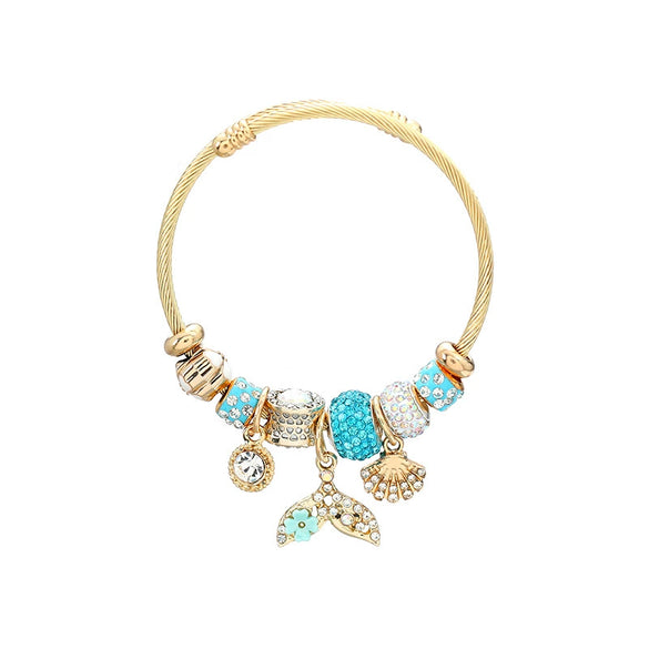 Women's Alloy Bracelets With Fishtail Pendant Geometric Style Diamond Design