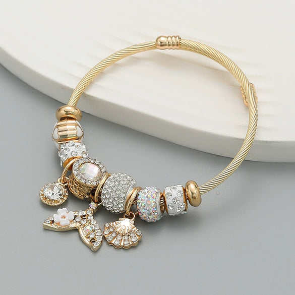 Women's Alloy Bracelets With Fishtail Pendant Geometric Style Diamond Design
