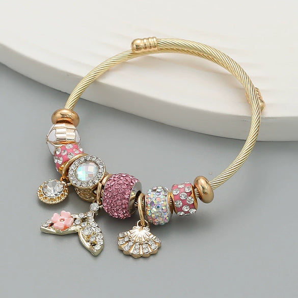 Women's Alloy Bracelets With Fishtail Pendant Geometric Style Diamond Design