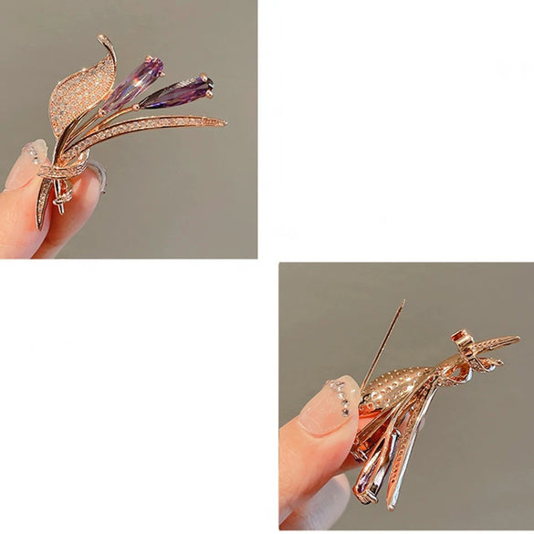 Women's Alloy Brooch With Electroplating And Plants Flowers Design