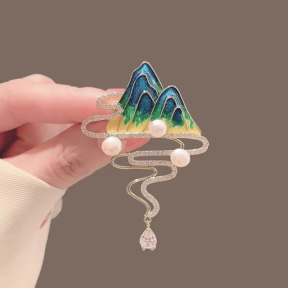 Women's Alloy Brooch With Natural Style And Electroplating Treatment