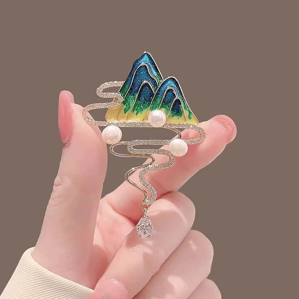Women's Alloy Brooch With Natural Style And Electroplating Treatment
