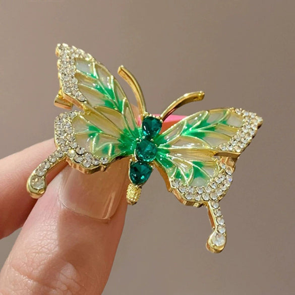 Women's Alloy Butterfly Brooch With Flower Pattern And Electroplating Design Minimalist Style