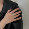 Women's Alloy Butterfly Open Adjustable Ring With Electroplated Finish Fashionable Trendy Design