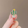 Women's Alloy Cactus Flower Corsage Pin With Electroplating Treatment