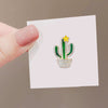 Women's Alloy Cactus Flower Corsage Pin With Electroplating Treatment