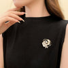 Women's Alloy Camellia Pearl Brooch With Electroplating
