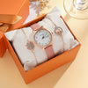 Women's Alloy Canvas Strap Round Dial Quartz Watch With Spiral Crown And Ordinary Glass Mirror In Leisure Style