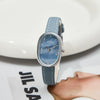 Women's Alloy Case Belt Strap Oval Quartz Casual Light Luxury Watch