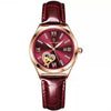Women's Alloy Case Genuine Leather Strap Round Dial Swiss Certified Diamond Calendar Waterproof Luminous Leisure Watch