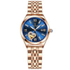 Women's Alloy Case Genuine Leather Strap Round Dial Swiss Certified Diamond Calendar Waterproof Luminous Leisure Watch
