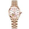 Women's Alloy Case Genuine Leather Strap Round Dial Swiss Certified Diamond Calendar Waterproof Luminous Leisure Watch