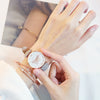 Women's Alloy Case Imitation Leather Strap Quartz Watch With Butterfly Dial And Star Bracelet Leisure Style